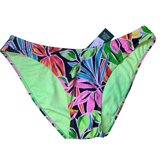 Wild Fable Women's Tropical Print Scoop Front Cheeky Bikini Bottom - XL - NWT - Picture 1 of 9